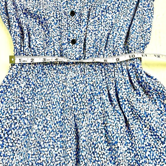 Kate Spade Blue Petals Collared Sleeveless Mini Dress - Picture 14 of 15